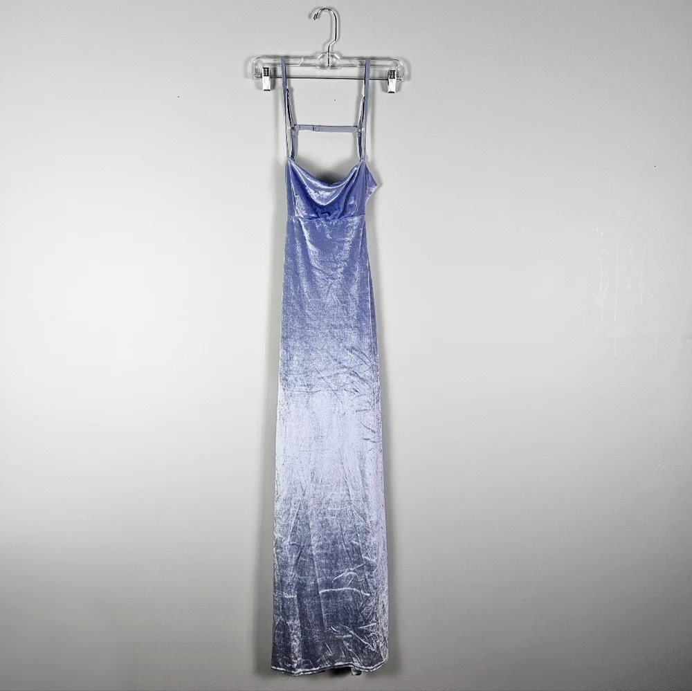 Free People Karlie Velvet Maxi Dress In Blue Opal